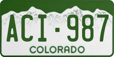 CO license plate ACI987