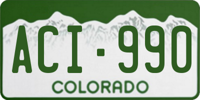 CO license plate ACI990