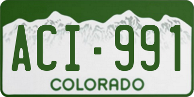 CO license plate ACI991