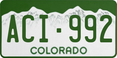 CO license plate ACI992