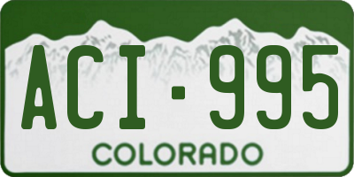 CO license plate ACI995