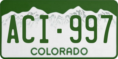 CO license plate ACI997