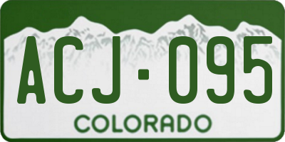 CO license plate ACJ095