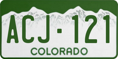 CO license plate ACJ121