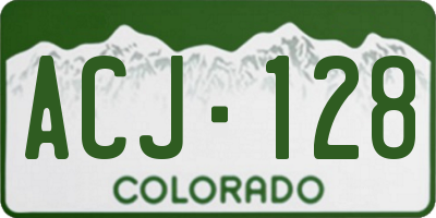 CO license plate ACJ128