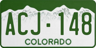 CO license plate ACJ148
