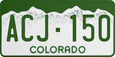 CO license plate ACJ150