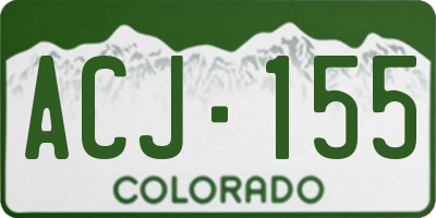 CO license plate ACJ155