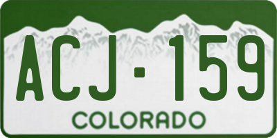 CO license plate ACJ159