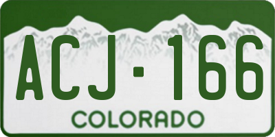 CO license plate ACJ166