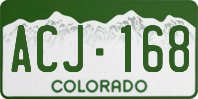 CO license plate ACJ168