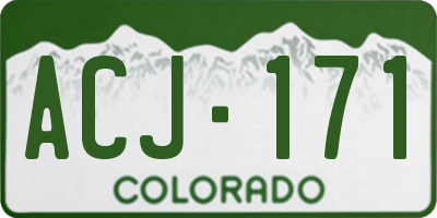 CO license plate ACJ171