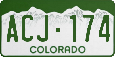 CO license plate ACJ174
