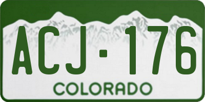 CO license plate ACJ176