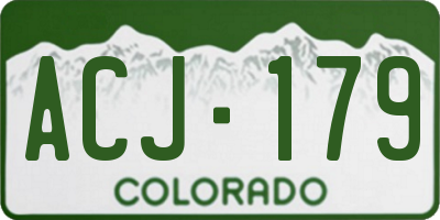 CO license plate ACJ179
