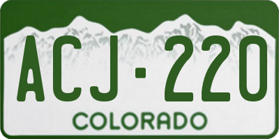 CO license plate ACJ220