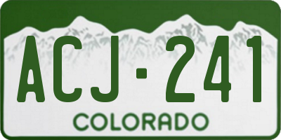 CO license plate ACJ241
