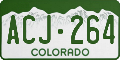 CO license plate ACJ264