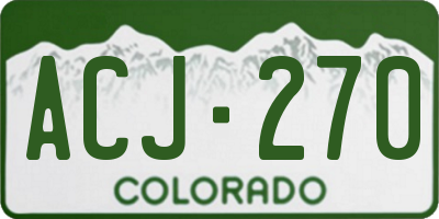 CO license plate ACJ270