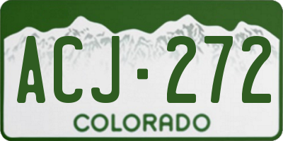 CO license plate ACJ272