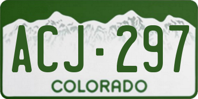 CO license plate ACJ297