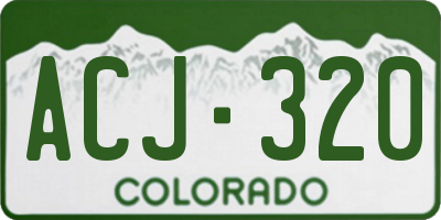CO license plate ACJ320