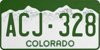 CO license plate ACJ328