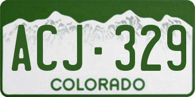 CO license plate ACJ329