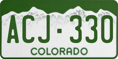 CO license plate ACJ330