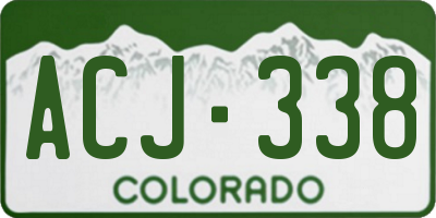 CO license plate ACJ338