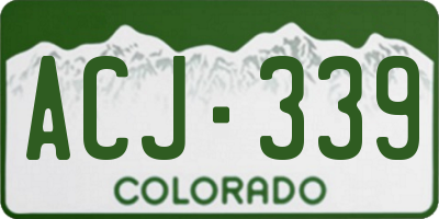 CO license plate ACJ339