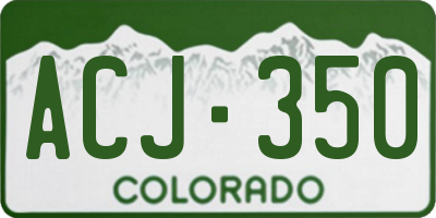 CO license plate ACJ350
