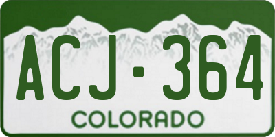 CO license plate ACJ364