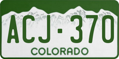 CO license plate ACJ370