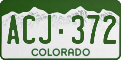 CO license plate ACJ372