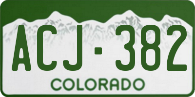 CO license plate ACJ382