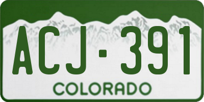 CO license plate ACJ391