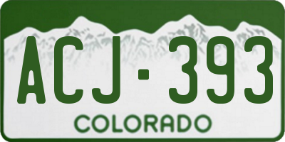CO license plate ACJ393