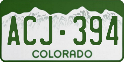 CO license plate ACJ394