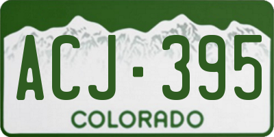CO license plate ACJ395