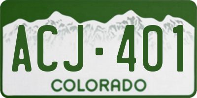 CO license plate ACJ401