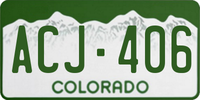 CO license plate ACJ406