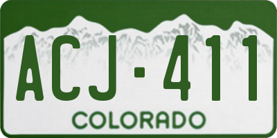 CO license plate ACJ411