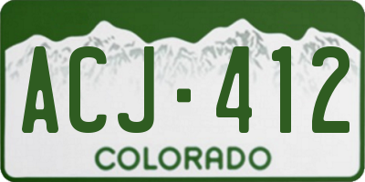 CO license plate ACJ412