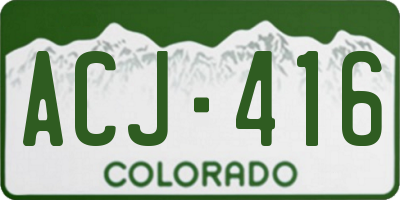 CO license plate ACJ416