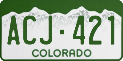 CO license plate ACJ421