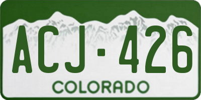 CO license plate ACJ426