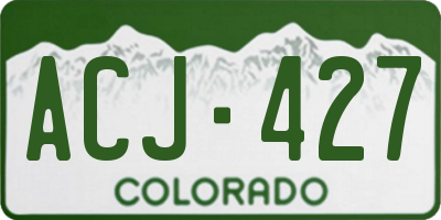 CO license plate ACJ427