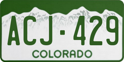 CO license plate ACJ429