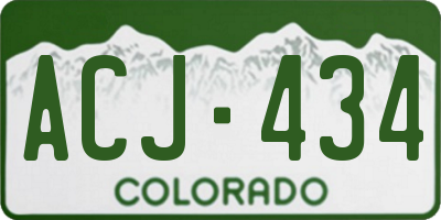 CO license plate ACJ434